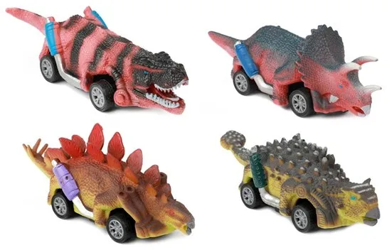 Toi-Toys Świat Dinozaurów Dino Pullback Car 4 szt.